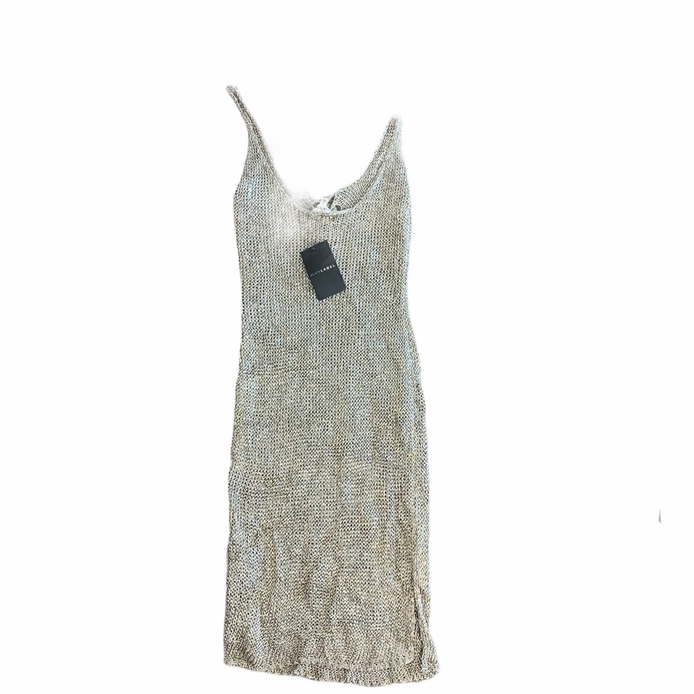 NWT JLUXLABEL Gold Sydney Metallic Knit Dress